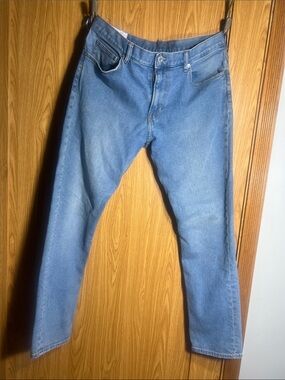 Denim&Co Men's Straight Jeans in Light Blue Wash